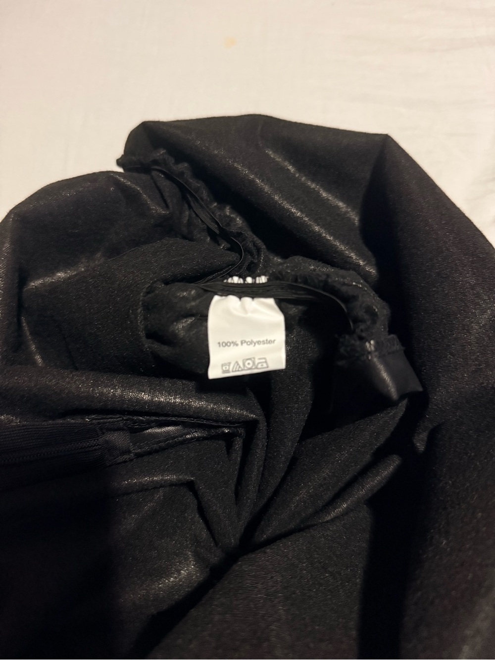 SHEIN Black Ruched Faux Leather Mini Skirt - Picture 2 of 4